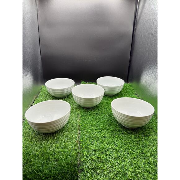 Better Homes & Gardens Vivian White Porcelain Cereal Bowl - Set of 5 - Picture 2 of 8